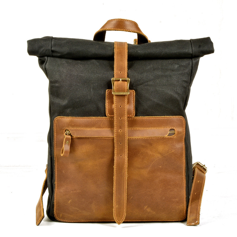 Canvas Backpack Casual - New model simple and retro wax