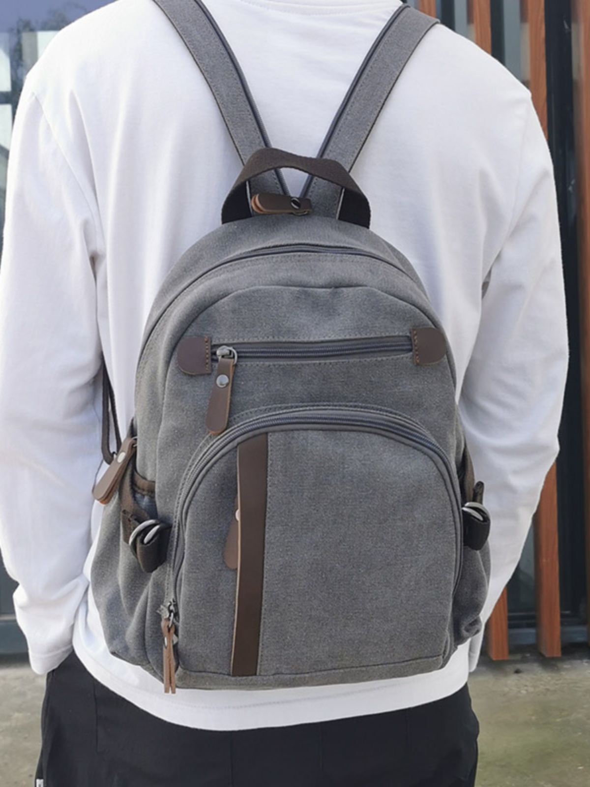 Canvas Backpack Casual - Small Canvas Backpack Men's Sports Multi-Functional