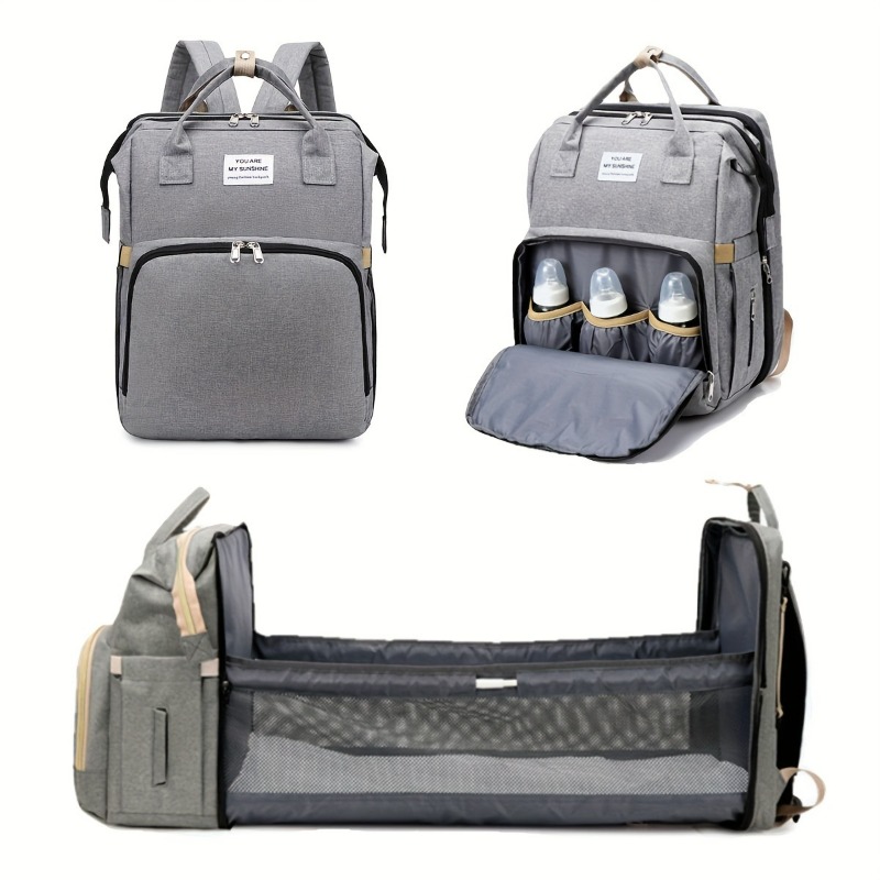 Fashionable Folding Baby Crib  - Backpack Diaper Bag 评论和价格