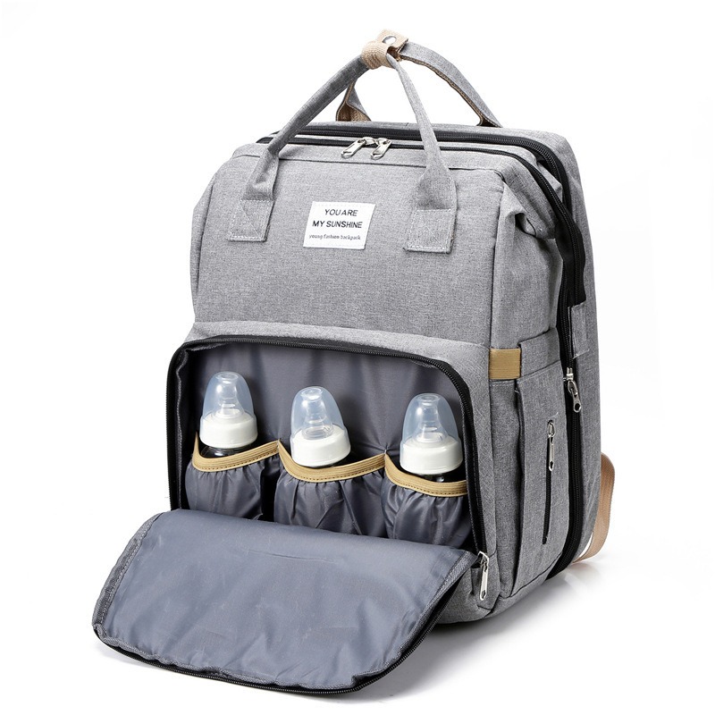 Fashionable Folding Baby Crib  - Backpack Diaper Bag 评论和价格