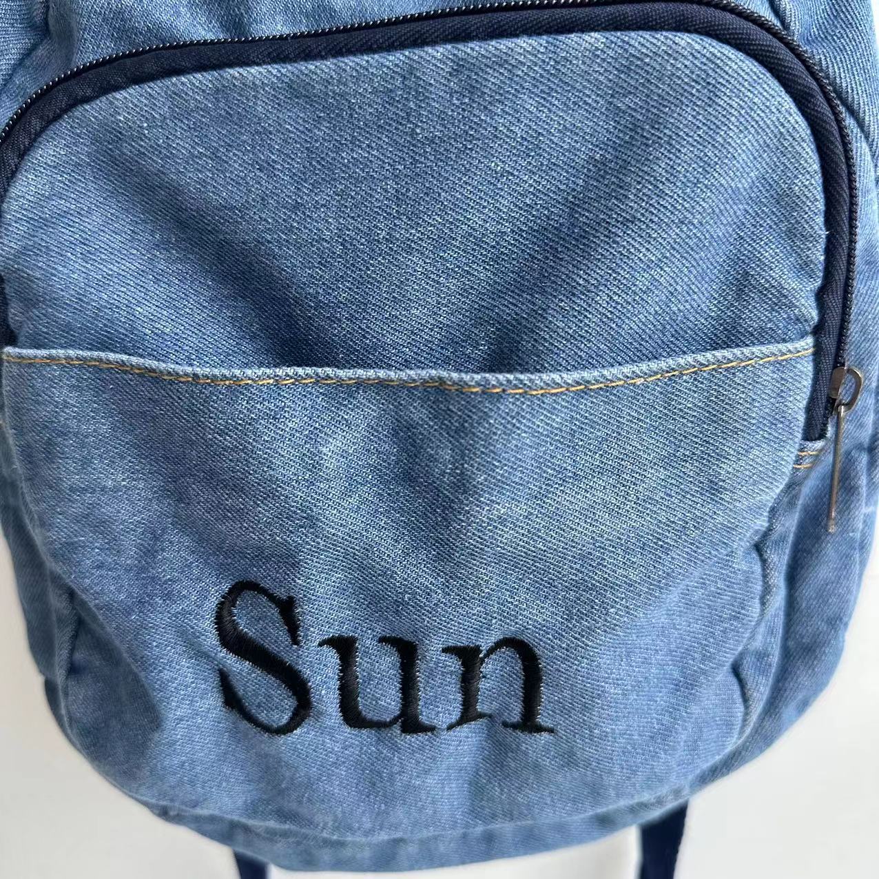 Denim Backpack Girls' New Stud - Canvas Backpack Casual 评论和价格