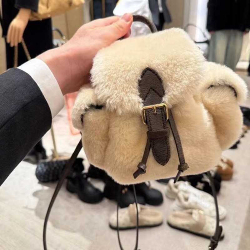 JIAERDI Retro Plush Backpack W - Leather Backpack Vintage 评论和价格