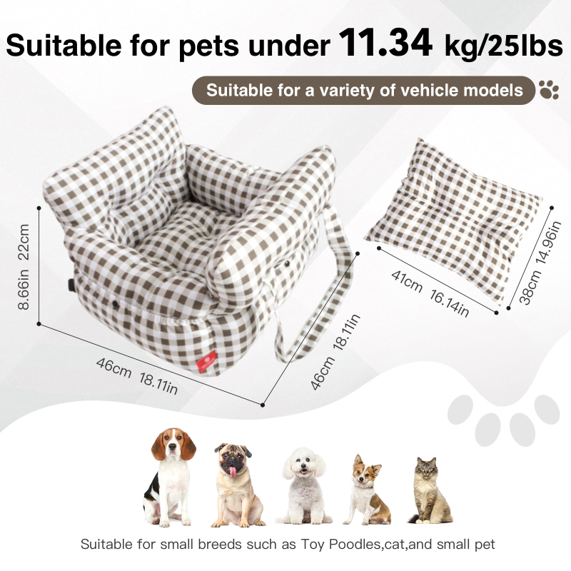 Dog Car Seat Bed Multifunction - Foldable Backpack Small 评论和价格