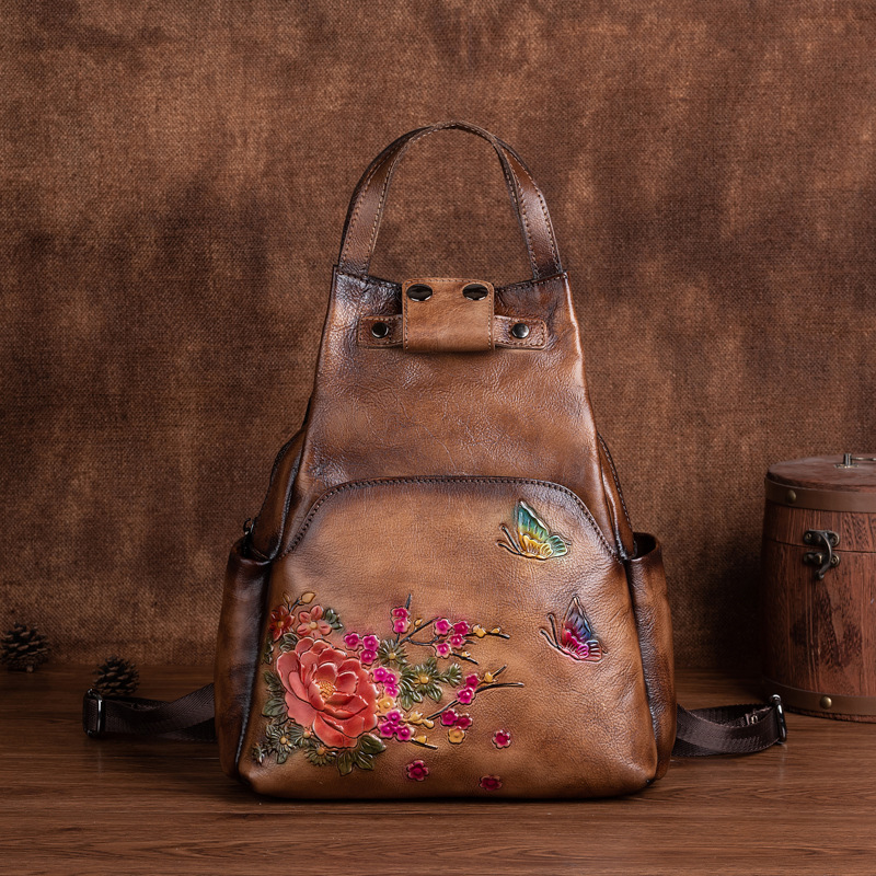 Johnature Genuine Leather Embo - Leather Backpack Vintage 评论和价格