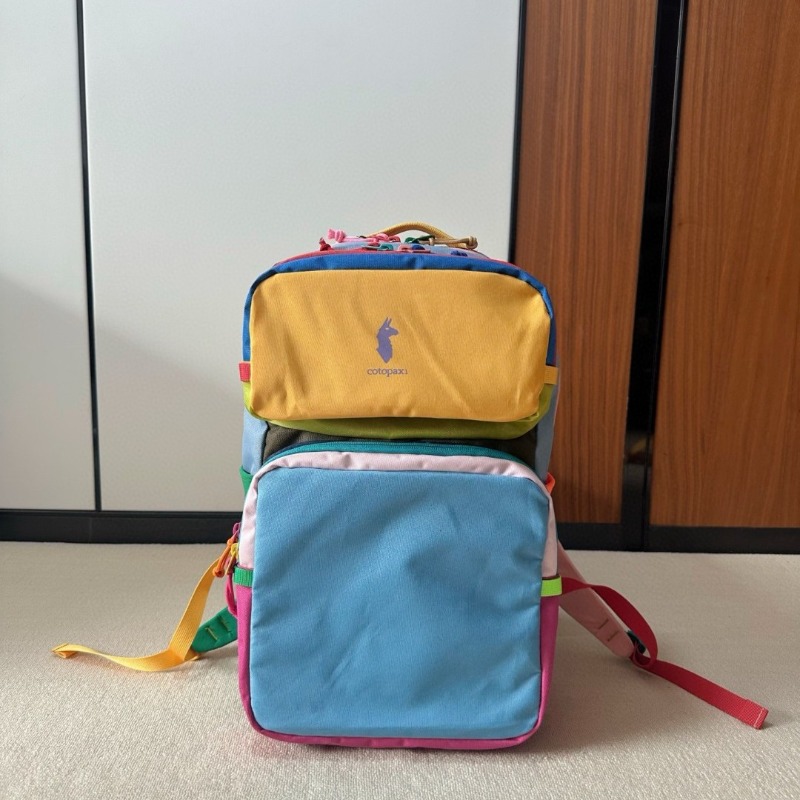 Dopamine Color Block Backpack  - Canvas Backpack Casual 评论和价格