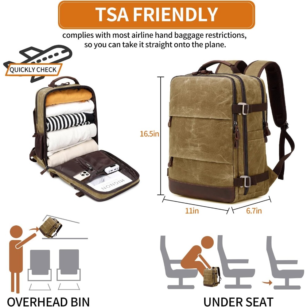 Travel Backpack for Men - Carr - Canvas Backpack Casual 评论和价格