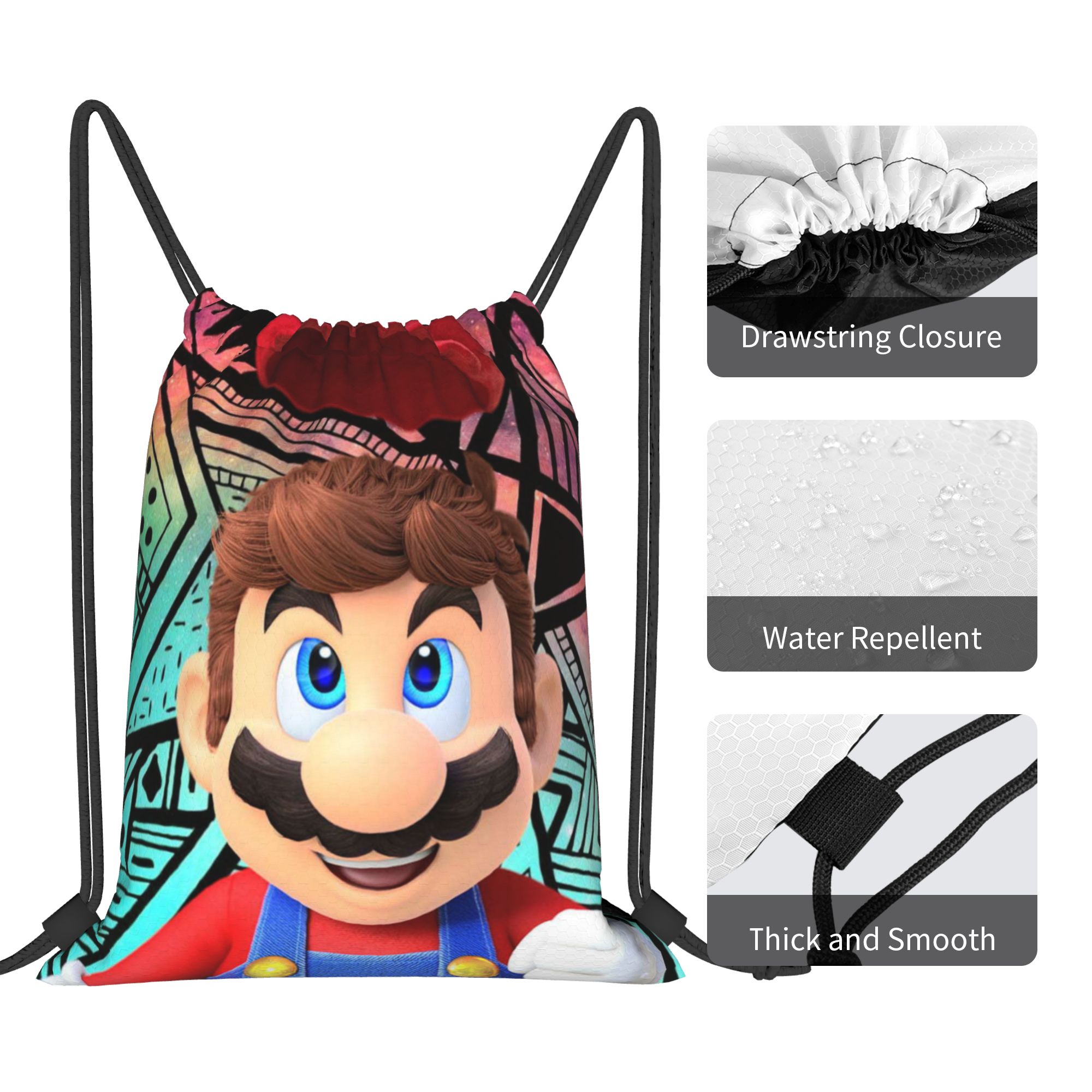 Custom M-Marioes Video Game Br - Drawstring Gym Bag 评论和价格