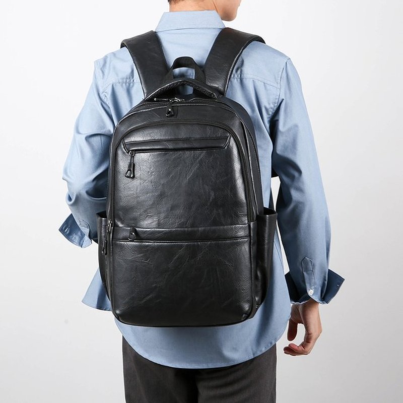 Premium Leather Business Backp - Laptop Backpack 15.6 评论和价格