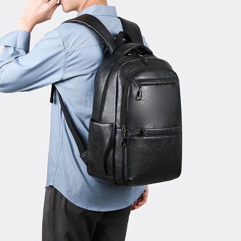 Premium Leather Business Backp - Laptop Backpack 15.6 评论和价格