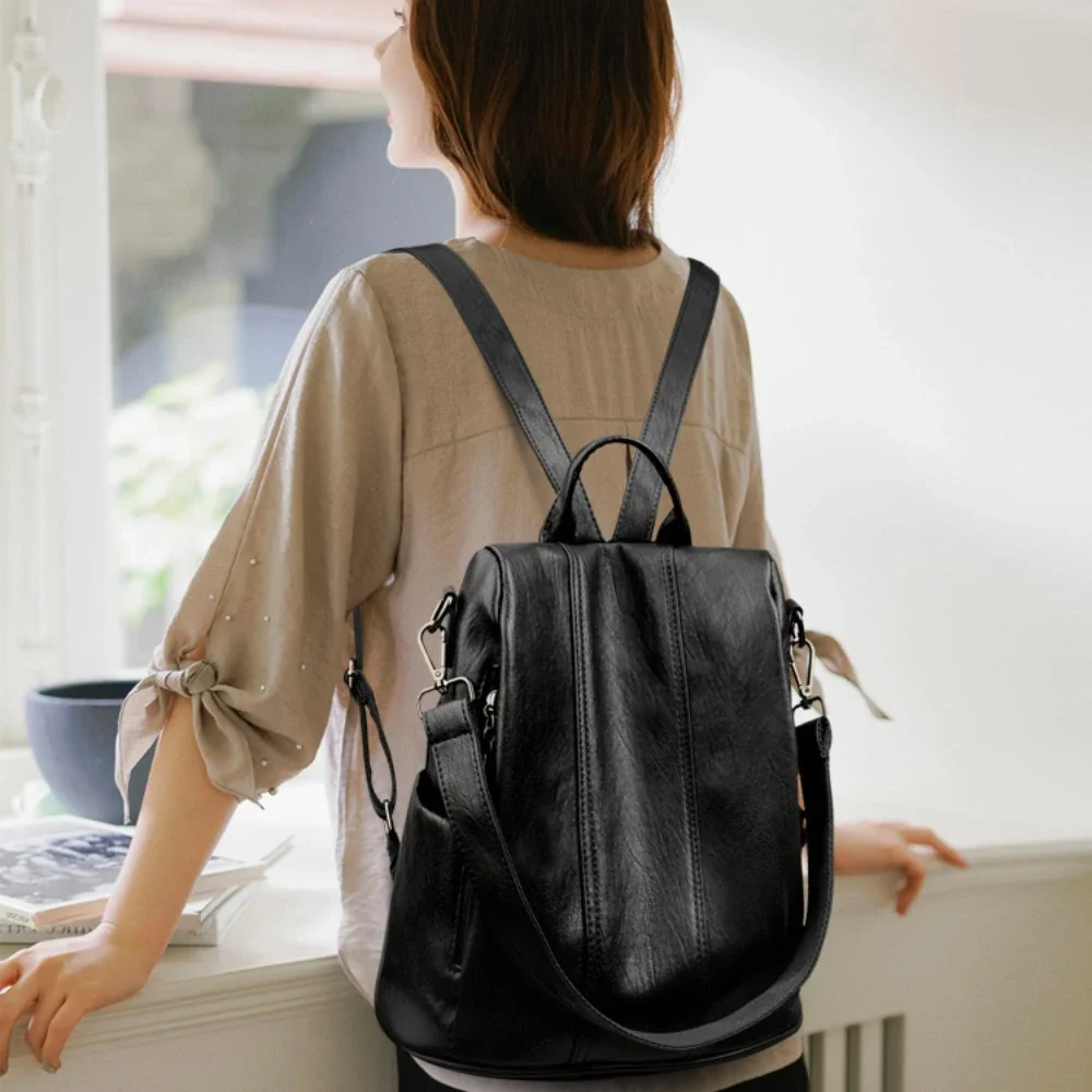 NEW Anti-theft Laptop Backpack - Leather Backpack Vintage 评论和价格