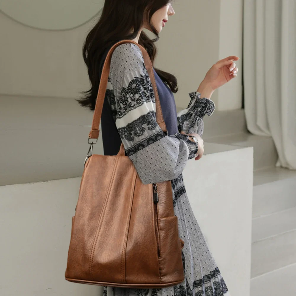 NEW Anti-theft Laptop Backpack - Leather Backpack Vintage 评论和价格