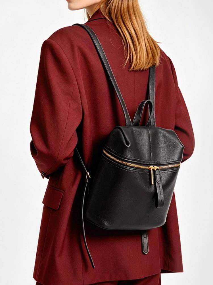 Zency Women Genuine Leather Ba - Leather Backpack Vintage 评论和价格